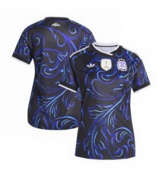 Women 0 Blank Argentina National Team adidas 2026 Away Replica Jersey Black 3