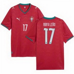 Women 17 Portugal Rafael Leao Home Replica Jersey   1