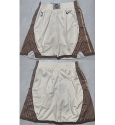 Men Golden State Warriors Tan Shorts Men Golden State Warriors Tan Shorts