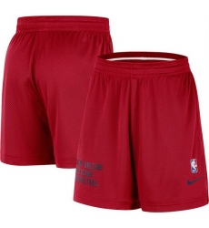 Men New Orleans Pelicans Red Warm Up Performance Practice Shorts 