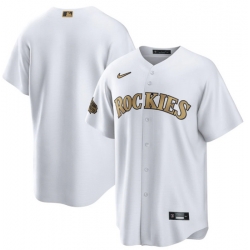 Men Colorado Rockies Blank 2022 All Star White Cool Base Stitched Baseball Jersey