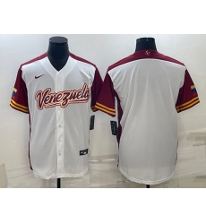 Men Venezuela Baseball Blank 2023 White World Baseball Classic Stitched Jersey