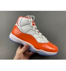 Air Jordan 11 Retro Men Shoes White Orange