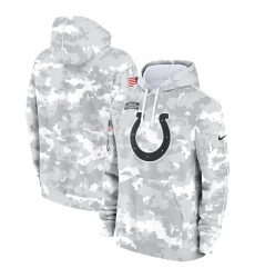 Youth Indianapolis Colts 2024 White Gray Salute To Service Pullover Hoodie