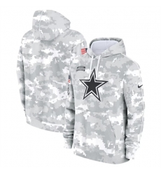 Youth Denver Broncos 2024 White Gray Salute To Service Pullover Hoodie