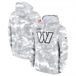 Youth Washington Commanders 2024 White Gray Salute To Service Pullover Hoodie