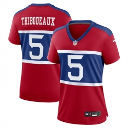 Women New York Giants 5 Kayvon Thibodeaux Century Red Alternate Vapor Limited Stitched Football Jersey
