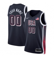 Men USA Basketball ACTIVE PLAYER Custom Navy 2024 Swingman Stitched Jersey