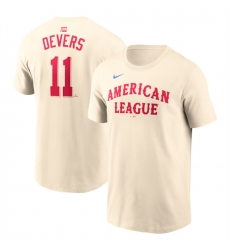 Men American League 11 Rafael Devers Cream 2024 All Star Name  26 Number T Shirt