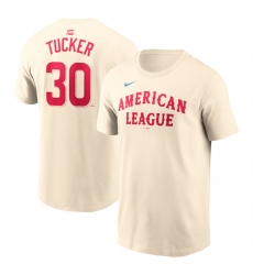 Men American League 30 Kyle Tucker Cream 2024 All Star Name  26 Number T Shirt