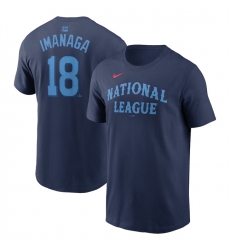 Men National League 18 Shota Imanaga Navy 2024 All Star Name  26 Number T Shirt