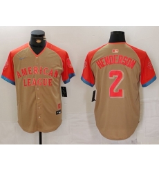 Men American League 2 Gunnar Henderson Cream 2024 All Star Elite Stitched Baseball Jersey 5