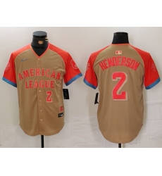 Men American League 2 Gunnar Henderson Cream 2024 All Star Elite Stitched Baseball Jersey