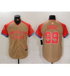 Men American League 99 Aaron Judge Cream 2024 All Star Elite Stitched Baseball Jersey 2