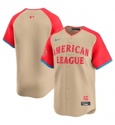 Men American League Blank Cream 2024 All Star Limited Stitched Baseball Jersey