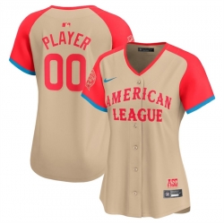 Women American League Active Player Custom Cream 2024 All Star Limited Stitched Baseball Jersey 28Run Small 29