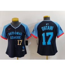 Women National League 17 Shohei Ohtani Navy 2024 All Star Limited Stitched Baseball Jersey 1