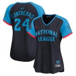 Women National League 24 William Contreras Navy 2024 All Star Limited Stitched Baseball Jersey