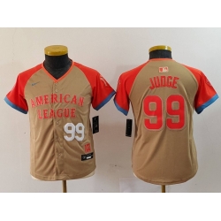 Youth American League 99 Aaron Judge Cream 2024 All Star Limited Stitched Jersey 1