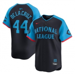 Youth National League 44 Elly De La Cruz Navy 2024 All Star Limited Stitched Baseball Jersey