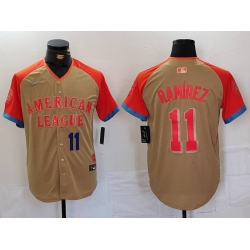 Men American League 11 Jos E9 Ram EDrez Cream 2024 All Star Limited Stitched Jersey 3