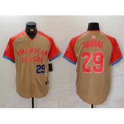 Men American League 29 Tarik Skubal Cream 2024 All Star Limited Stitched Baseball Jersey 7