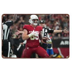 Arizona Cardinals Aluminum Sign 12x8 Inch Trey McBride 004