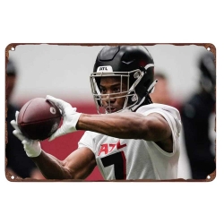 Atlanta Falcons Aluminum Sign 12x8 Inch Bijan Robinson 002