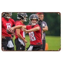 Atlanta Falcons Aluminum Sign 12x8 Inch Kirk Cousins 002