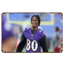 Baltimore Ravens Aluminum Sign 12x8 Inch Isaiah Likely 001