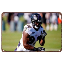 Baltimore Ravens Aluminum Sign 12x8 Inch Justin Madubuike 001