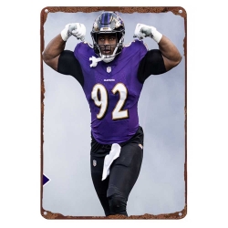 Baltimore Ravens Aluminum Sign 12x8 Inch Justin Madubuike 003