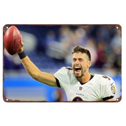 Baltimore Ravens Aluminum Sign 12x8 Inch Justin Tucker 003