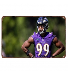 Baltimore Ravens Aluminum Sign 12x8 Inch Odafe Oweh 002