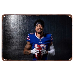 Buffalo Bills Aluminum Sign 12x8 Inch Khalil Shakir 003