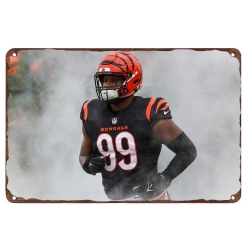 Cincinnati Bengals Aluminum Sign 12x8 Inch Myles Murphy 002