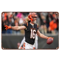 Cincinnati Bengals Aluminum Sign 12x8 Inch Trenton Irwin 002