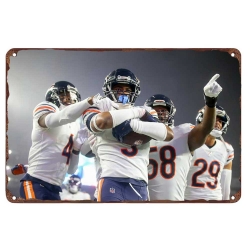 chicago bears Aluminum Sign 12x8 Inch Jaquan Brisker 003