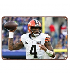 Cleveland Browns Aluminum Sign 8x12 Inch Deshaun Watson 002