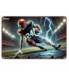 Cleveland Browns Aluminum Sign 8x12 Inch Nick Chubb 002