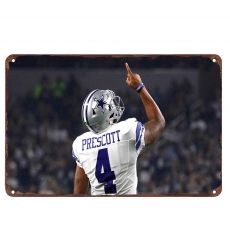 Dallas Cowboys Aluminum Sign 12x8 Inch Dak Prescott 002