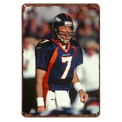 Denver Broncos Aluminum Sign 12x8 Inch John Elway 002