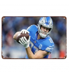 Detroit Lions Aluminum Sign 12x8 Inch Sam LaPorta 002