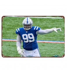 Indianapolis Colts Aluminum Sign 12x8 Inch DeForest Buckner  001