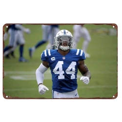 Indianapolis Colts Aluminum Sign 12x8 Inch Zaire Franklin  003