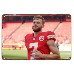 Kansas City Chiefs Aluminum Sign 12x8 Inch Harrison Butker 003