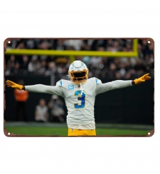 Los Angeles Chargers Aluminum Sign 12x8 Inch Derwin James 002