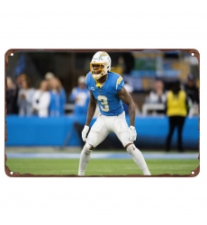 Los Angeles Chargers Aluminum Sign 12x8 Inch Derwin James 004