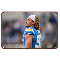 Los Angeles Chargers Aluminum Sign 12x8 Inch Joey Bosa 002