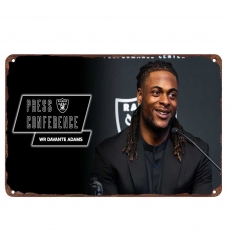 Los Angeles Raiders Aluminum Sign 12x8 Inch Davante Adams 002